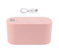 Bonbela Réchauffeur de Lingettes Humides Distributeur de Lingettes pour bébé alimenté par USB avec Plaque Chauffante Supérieure et Température Constante pour le Confort des Nourrissons (Rose)
