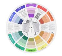 Bonbela Roue de Guidage des Couleurs, 2 Roues de Guidage de Mélange de Couleurs avec Rouleaux Double Face pour Peinture Artistique, Tatouage, Maquillage, 23 Cm 14 Cm