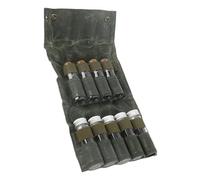 Bonbela Sac à épices Portable Assaisonnement de Bouteille Bouteille Organisateur de Pot D'épices avec 9 Pots en Verre Fermeture Instantanée pour le Camping de Camping Extérieur (Od Green)