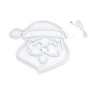 Bonbela Santa Claus Night Light LED Néon Signe Père Noël Lampe Art Décoration Murale avec USB Alimenté 5V COMME PVC Plaque Arrière pour Chambre Fête De Noël