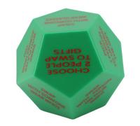 Bonbela Santa Present Exchange Dice 12 pages de cadeau de Noël Cube pour fêtes de Noël avec règles de jeu réglable