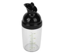 Bonbela Shaker à Vinaigrette de 200ml, Bouteille à Condiments étanche sans BPA avec Couvercle Rabattable pour le Stockage de L'huile de Cuisine, du Vinaigre et de la Sauce Soja (Noire)