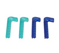 Bonbela Skating de Glace Double Couleur Durs en Plastique Durable Couteau de Patinage de Glace pour Patiner Artistique (Vert Bleu)