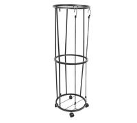 Bonbela Support de Rangement de Balles 40,2x13,0x13,0 Pouces, Organisateur de Balles Verrouillable en Métal Roulant pour Basket-Ball, Football, Volley-Ball