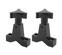 Bonbela Support de Tube pour Cric à Levage élevé Support de Tube Réglable Universel pour Tube carré ou Rond de 1 à 2,5 Pouces avec Matériel en Aluminium et Acier Inoxydable 6061 T6 (Noir)