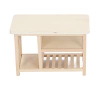 Bonbela Table de Maison de Poupée à L'échelle 1:12, Mini Meubles de Simulation en Bois Non Peints pour Boîte de Chambre de Maison de Poupée avec Matériau en Bois de Bouleau écologique