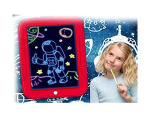 Bonbela Tablette D'écriture LED, Éclairage électronique 3D Learning Educational Drawing Writing Board pour Enfants Préscolaires