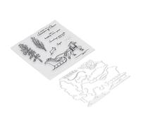 Bonbela Tampons et Matrices pour la Fabrication de Cartes Dies Dies Clear Silicone Stamps en Acier en Carbone Dies Dies pour Bricolage Scrapbooking Arts Crafts Christmas Halloween