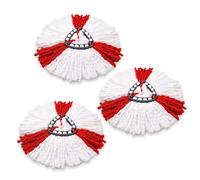 BONBELONG Lot de 3 Tête de Serpillère Microfibre Remplacement Compatible avec Vileda 3 en 1 Vadrouille Turbo Serpillère Recharge Lavable en Machine pour Tous Les sols