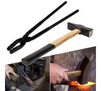 Bonbo Ensemble d'outils de forgeron - Pince à mâchoire de loup de 40,6 cm - Pince de forgeron pour enclume, fabrication de couteaux et marteau de forgeron - Outil de travail des métaux (0000811-1000)