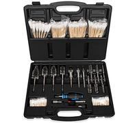 Bonbo Professional Diesel Injector-Seat Cleaning Kit 8090S on Cylinder Heads, Including Helix Brushes, Two-Stage Brushes, Bore Brushes and Swabs (Stainless Steel, 17-Pack)