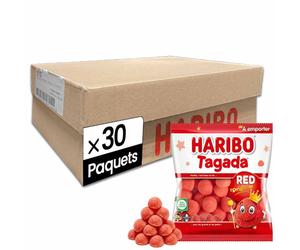 Bonbon Haribo Fraise Tagada l'Originale 120 gr - Lot de 30 paquets