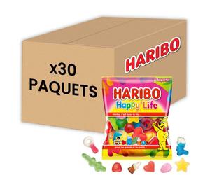 Bonbon Haribo Happy Life 120 gr - Carton Maxi Lot de 30 paquets