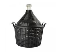 Bonbonne dans un panier en plastique pour la fabrication de vin maison 15 l