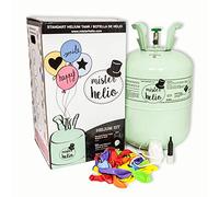 Bonbonne d'hélium jetable Mister Helio, pour gonfler jusqu'à 50 ballons Latex inclus