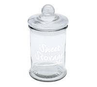 Bonbonnière avec couvercle hermétique 23 x 12 cm - 1,25 l - Bocal décoratif pour bonbons avec impression - Sweet Storage Décoration en verre