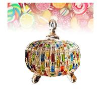 Bonbonnière de style européen avec couvercle, bocal de rangement hermétique en verre cristal, sucrier décoratif for bonbons, noix et épices