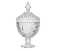 Bonbonnière en verre style diamant H31 cm