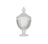 Bonbonnière en verre style diamant H31 cm - -