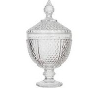 Bonbonnière en verre style diamant H31 cm - -