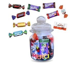 Bonbonnière garnie d'un assortiment de 15 bonbons au chocolat MILKA, KINDER, CELEBRATIONS | Cadeau de fin d'année pour les Maîtresses, Maîtres, ATSEM & Nounous