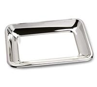 Bonbonnière plateau vide poches Dimensions : 25 x 17 cm Forme rectangulaire en métal brillant avec finition en argent 925 % Made in Italy 8143