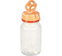 Bonbonnière Verre à biscuits avec couvercle Bretzel Ø11cm H28,5cm - Verre de rangement décoratif