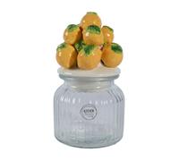 Bonbonnière Verre à citron avec couvercle Verre à biscuit Ø11cm H19cm Verre à provisions Décoration d'été