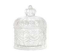 BONBONNIÈRE VERRE JOYAU COURONNE ROYALE 12.5X9CM Transparent