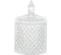 bonbonnière verre strié écrin précieux 14cm - piovacarri 3909 Transparent G