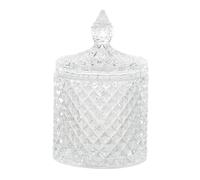 bonbonnière verre strié écrin précieux 14cm - piovacarri 3909 Transparent