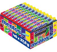 Bonbons à mâcher Mentos Rainbow Fruit, carton de 40 x 37,5 g