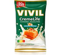 Bonbons à sucer Vivil Creme Life Caramel Hazelitos sans sucre 90g