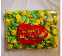 Bonbons Ananas Gélifiés LISSE Halal Assortis, Sachet 1kg, Multicolore lisse, Goût Ananas, 180 Pièces, Texture Lisse, Format Familial pour Fête et Evènement