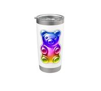 Bonbons arc-en-ciel Gummy Bear Gobelet isotherme en acier inoxydable double paroi