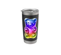 Bonbons arc-en-ciel Gummy Bear Gobelet isotherme en acier inoxydable double paroi
