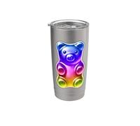 Bonbons arc-en-ciel Gummy Bear Gobelet isotherme en acier inoxydable double paroi