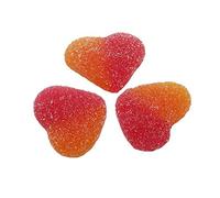 BONBONS COEUR PECHE ACIDE rouge et orange pour bar à bonbons sachet 1kg