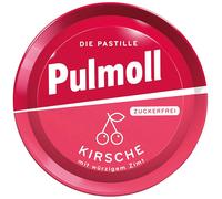 Bonbons contre la toux PULMOLL cerise à la cannelle épicée sans sucre 50g