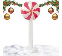 Bonbons de Noël gonflables - 120x45x40cm Décor géant en PVC | Panneau pour Porche, Jardin, terrasse, Porte d’entrée | Idéal Pours fêtes extérieures, Vacances, Noëls, célébrations