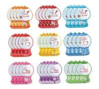 Bonbons de Saint-Valentin 36pcs Carte de Saint-Valentin Distributeur Chewing-Gum Mignon avec dômes Transparents présentoir à friandises à Faire soi-même pour Les Enfants l'école Les fêtes échange