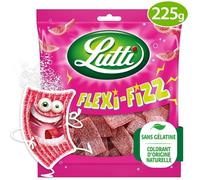 Bonbons flexi-fizz piquants à la fraise LUTTI - Le sachet de 225G Lot De 4 - Par Lot