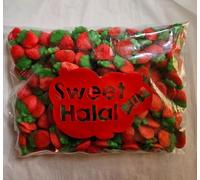 Bonbons FRAISES Gélifiés LISSE Halal Assortis, Sachet 1kg, Multicolore lisse, Goût Fruits, 180 Pièces, Texture Lisse, Format Familial pour Fête et Evènement