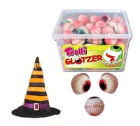 Bonbons Halloween: Trolli Glotzer oeil, gelée de fruits, guimauve 60p + CHAPEAU DE SORCIERE