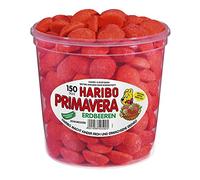 Bonbons Haribo | Mousse De Fraises Primavera (150 Pièces) | Haribo Bonbon | Bonbon Haribo En Gros | 150 Pack | 1200 Gramme Total