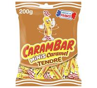 Bonbons mini caramel tendre CARAMBAR - Le sachet de 200G Lot De 4 - Par Lot