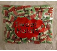 Bonbons PASTEQUES Halal Assortis, Sachet 1kg, Multicolore sucré, Goût PASTEQUE, 180 Pièces, Texture Lisse, Format Familial pour Fête et Evènement, candy bar et bar à bonbons.