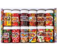 Bonbons Variés - Coffret Cadeau 12 Pots Individuels de Confiseries - Boîte Cadeau Originale et Adorable - 1,3 Kg - Idée Cadeau Gourmande Enfants et Adultes