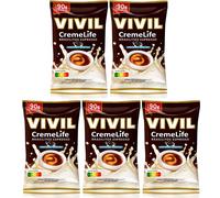 Bonbons Vivil Creme Life Brasilitos Espresso sans sucre 90g, paquet de 5