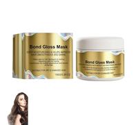 Bond Gloss Mask with Hydrolyzed Keratin & Hyaluronic Acid, Masque Réparation Intense - Masque Capillaire Filler Reparateur,Apporte Brillance - Nourrissant Et Demelant Pour Cheveux Secs Et Abimés (1PC)